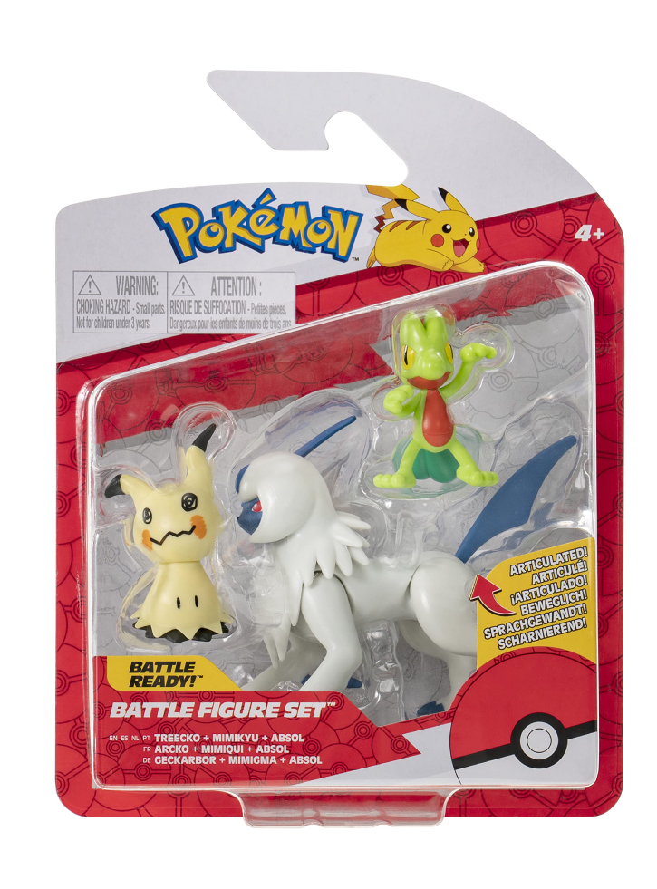 Figurine Pokemon Battle Treecko, Mimikyu, Absol