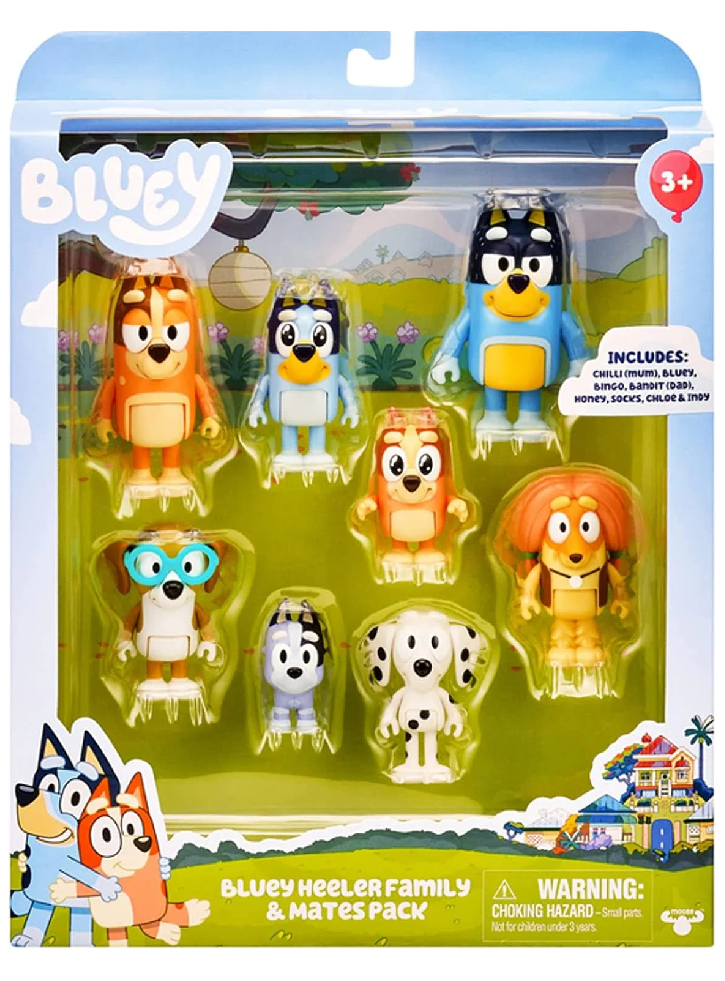 Set Figurine Bluey Family & Pack (90128)