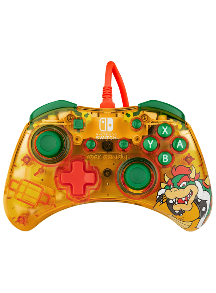 Controller Rock Candy Wired Bowser - Nintendo Switch