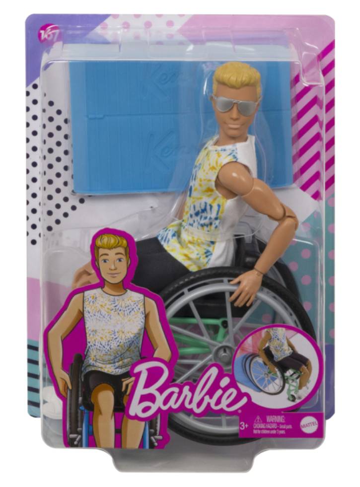 Papusa Ken Wheelchair with accessory Barbie (GWX93)
