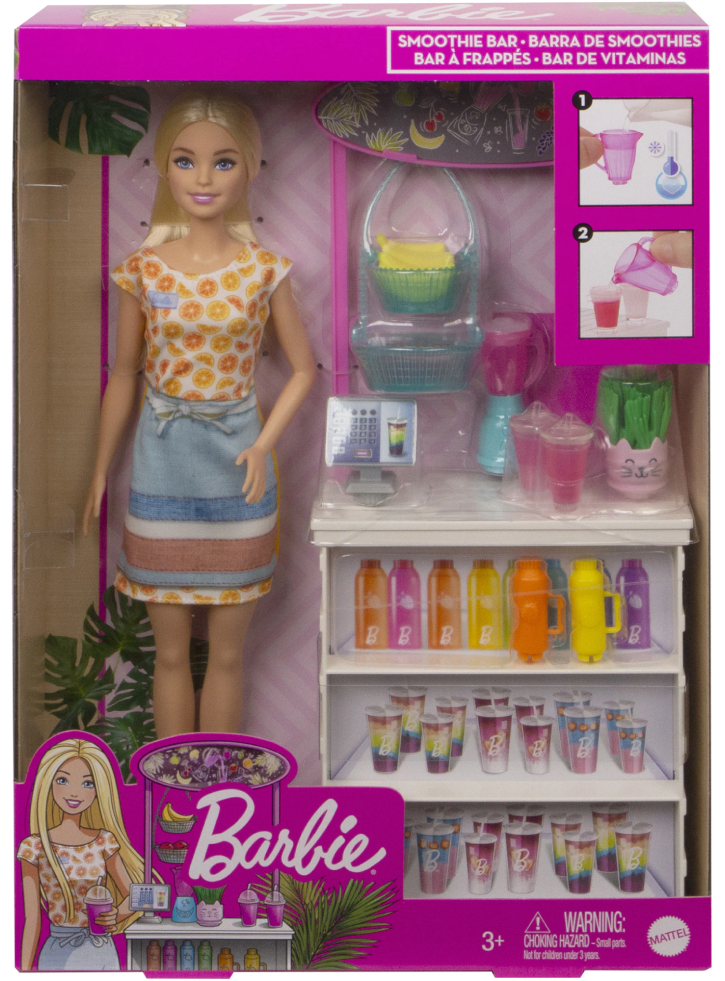 Papusa Barbie Smoothie Bar Playset (GRN75)