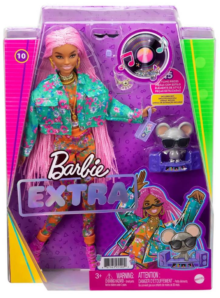 Papusa Barbie Pink Braids (GXF09)