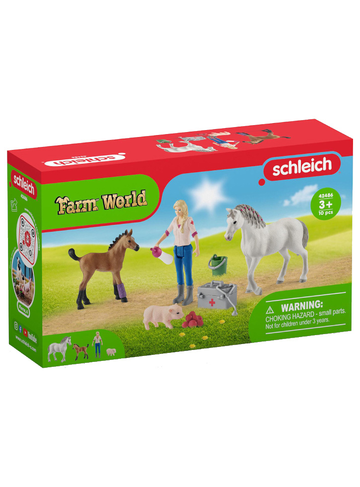 Set Schleich Vet Visiting Mare & Foal (42486)