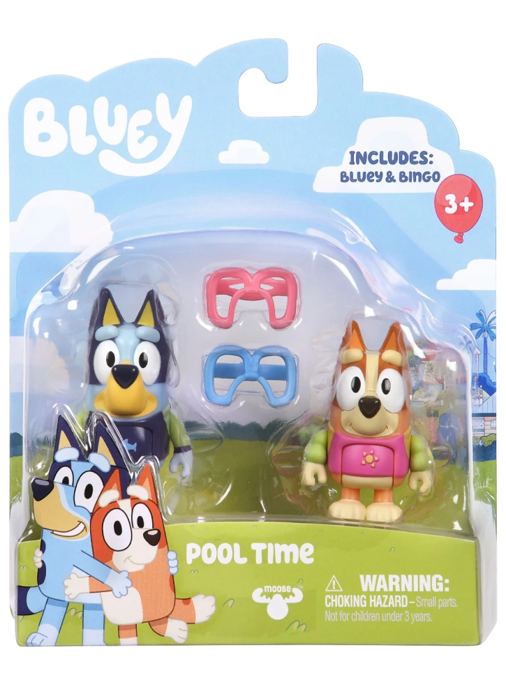 Set 2 Figurine Bluey S3 Pool Time