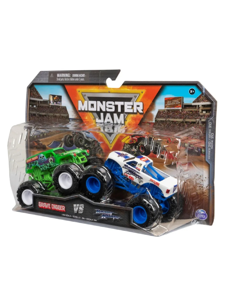 Monster Jam Grave Digger vs Razin Kane