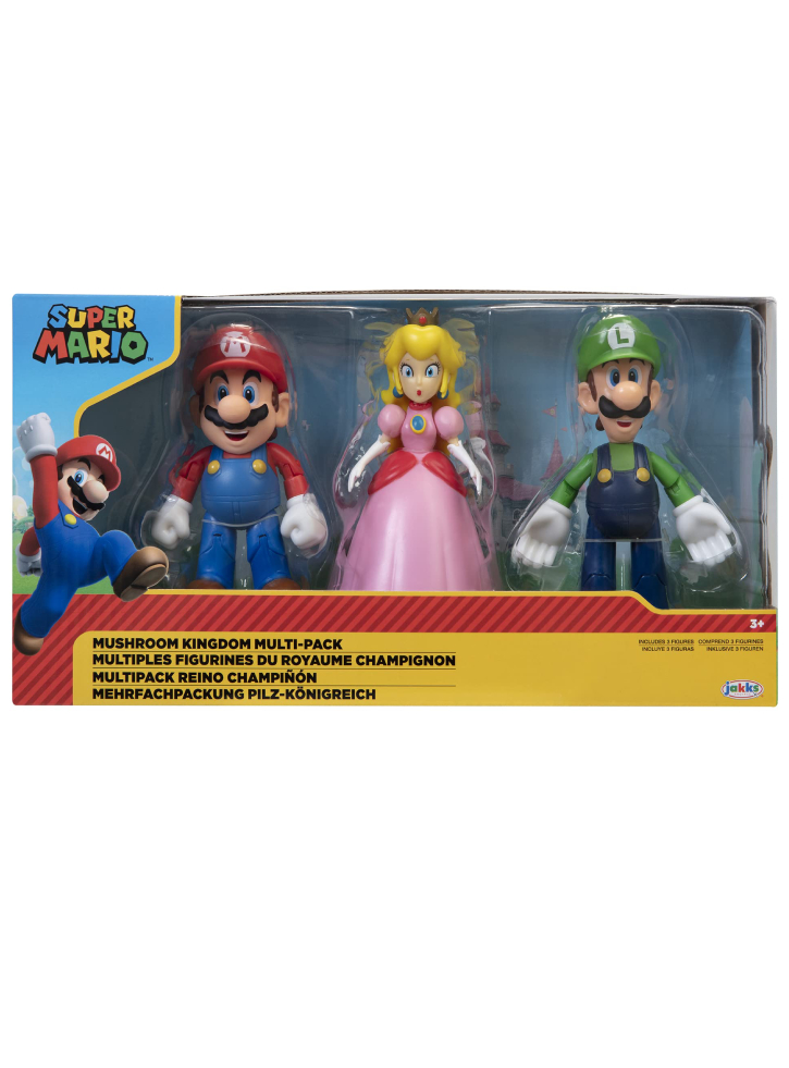 Set Figurine Nintendo Super Mario Mushroom Kingdom 10cm (64511-4L)