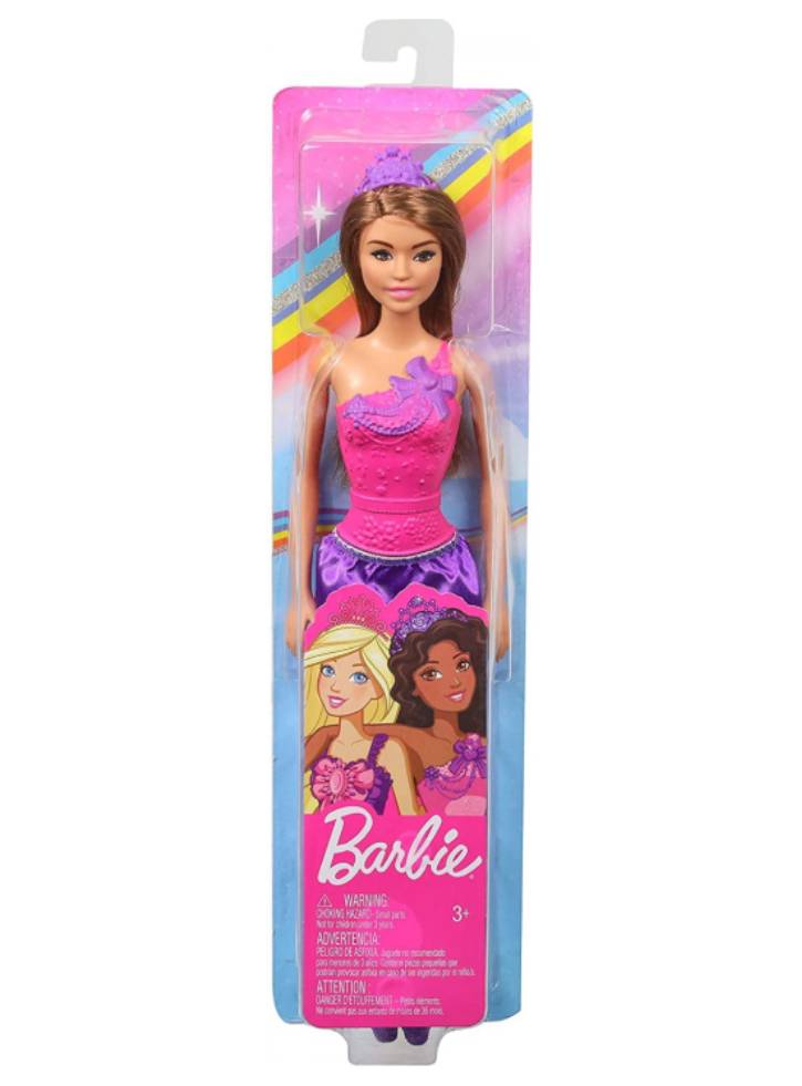 Papusa Barbie Brown Hair Princess & Purple Dress (GGJ95)