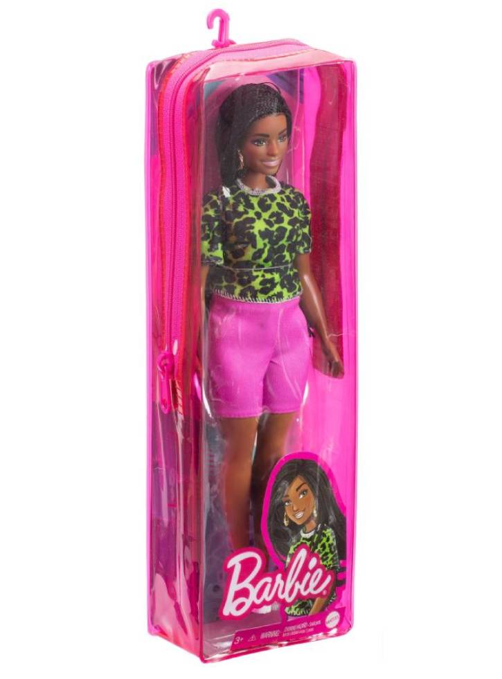 Papusa Barbie Fashionistas Long Brunette Braids with Dark Skin (GYB00)