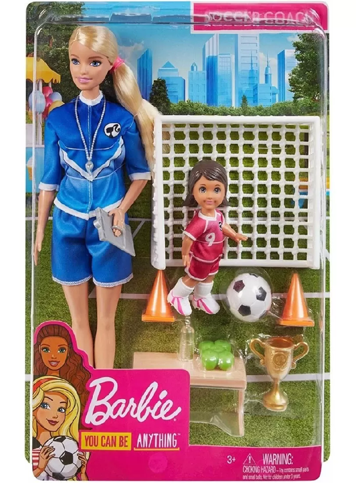 Papusa Barbie Blonde Soccer Coach (GLM47)