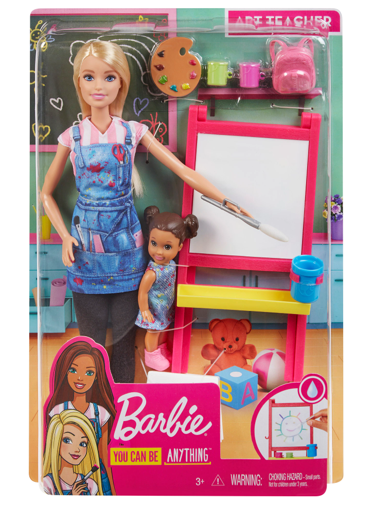 Papusa Barbie Blonde Art Teacher (GJM29)