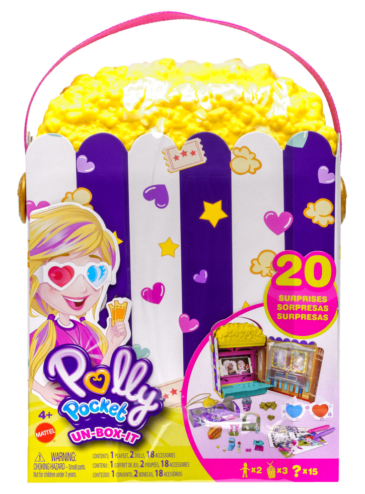 Set Polly Pocket Un-Box-It Popcorn Shape (GVC96)