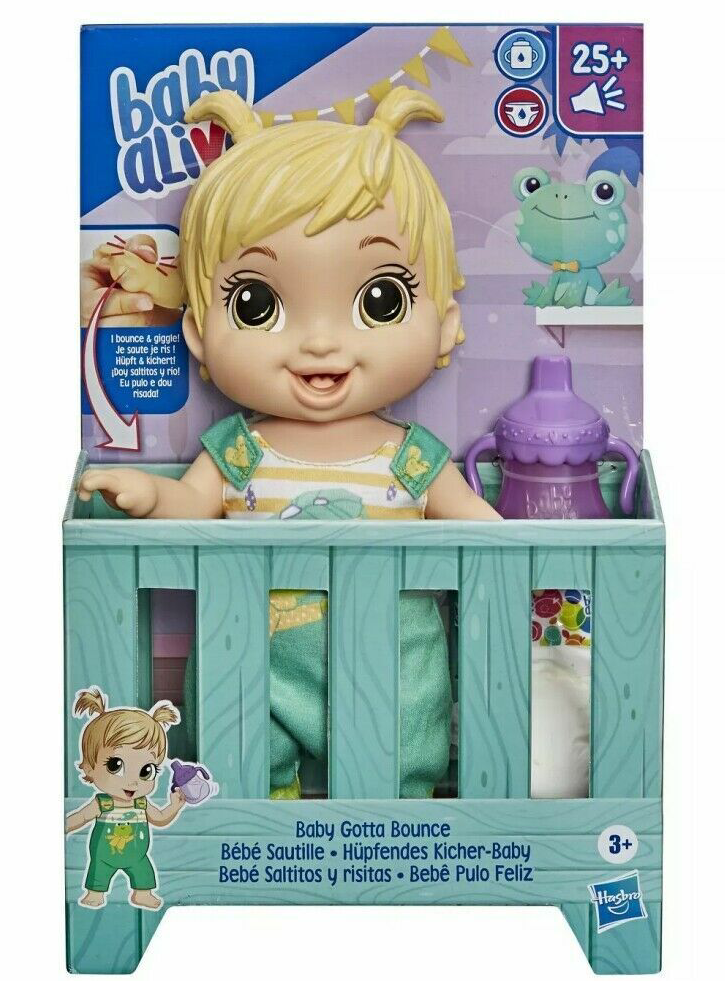 Papusa Baby Alive Baby Gotta Bounce Blonde Hair (E9427)