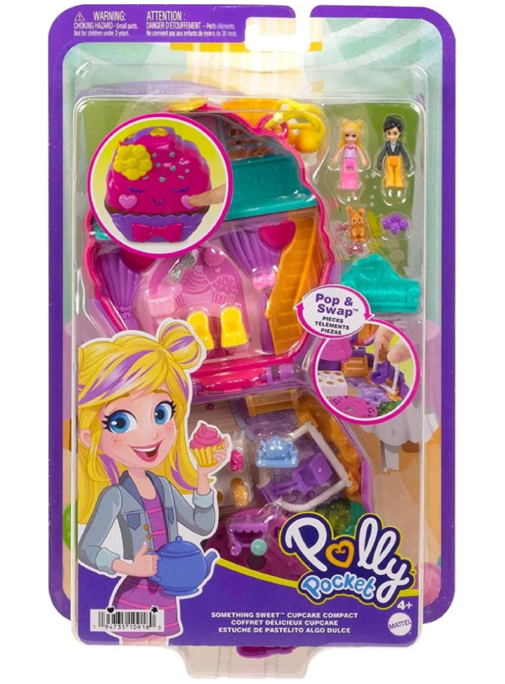Set Polly Pocket Something Sweet Cupcake Compact (HKV31)