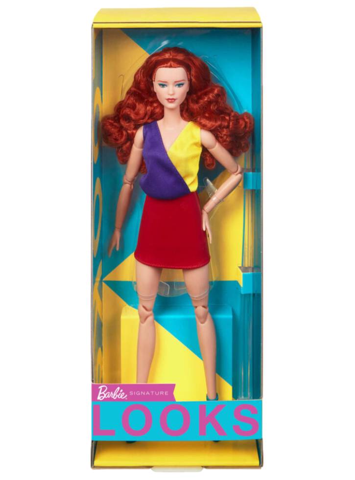 Papusa Barbie Signature Looks Red Hair & Red Skirt Model (HJW80)