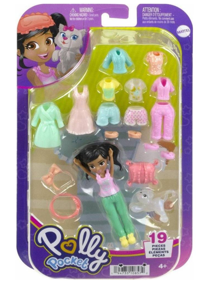 Set Polly Pocket Medium Painting Dark Skin with Pet (HKV91)