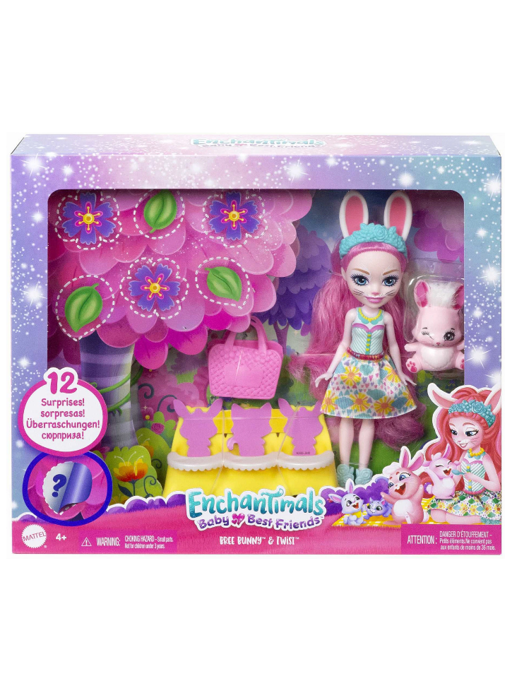 Papusa Enchantimals Baby Best Friends Bree Bunny Twist (HLK85)