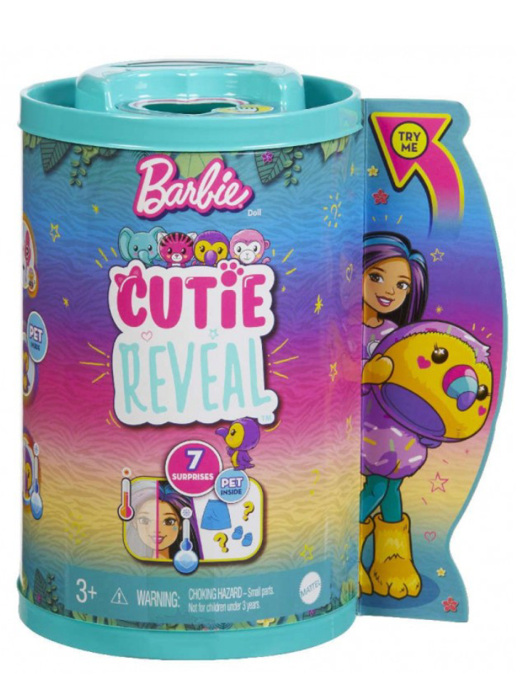 Papusa Barbie Chelsea Cutie Reveal Jungle Series Toucan (HKR16)