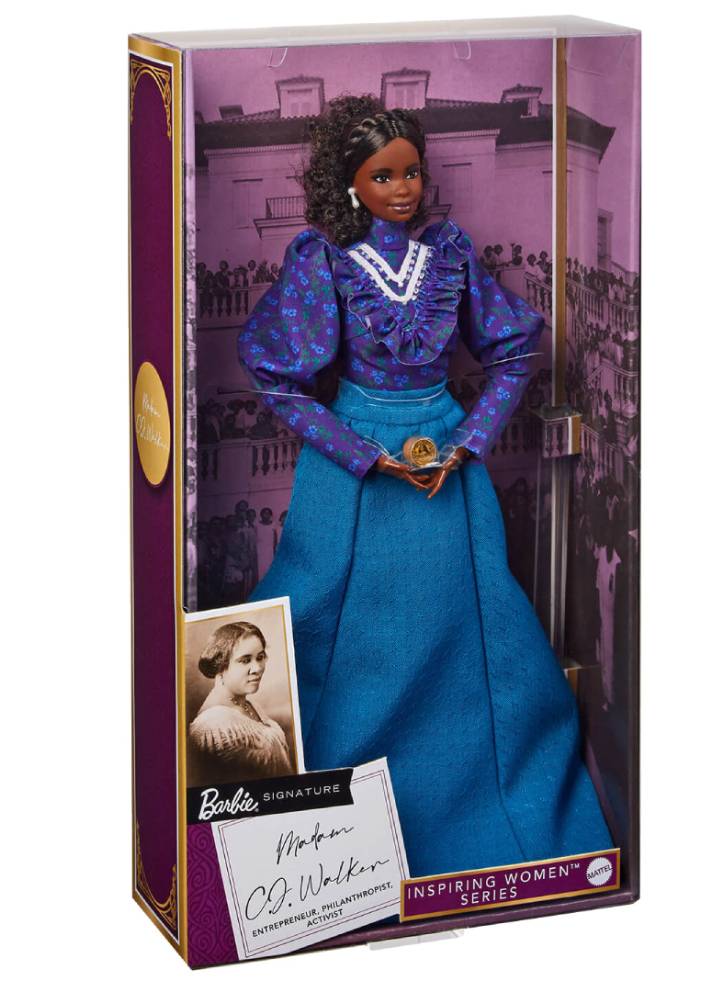 Papusa Barbie Signature Inspiring Women Series Madam CJ Walker Dark Skin (HBY00)