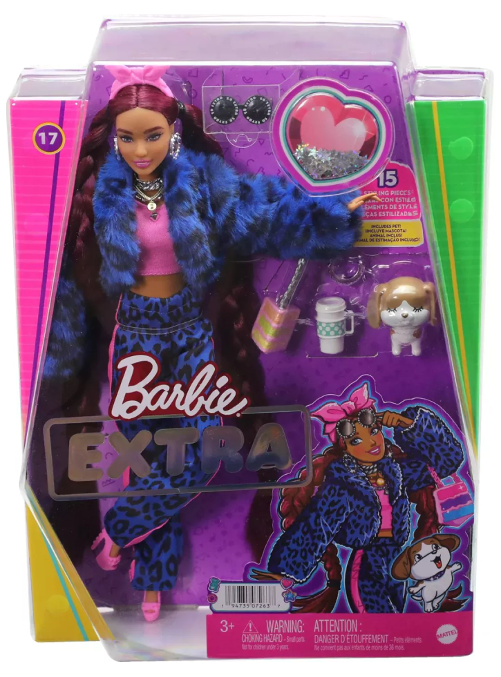 Papusa Barbie Extra Blue Leopard Track Suit (HHN09)