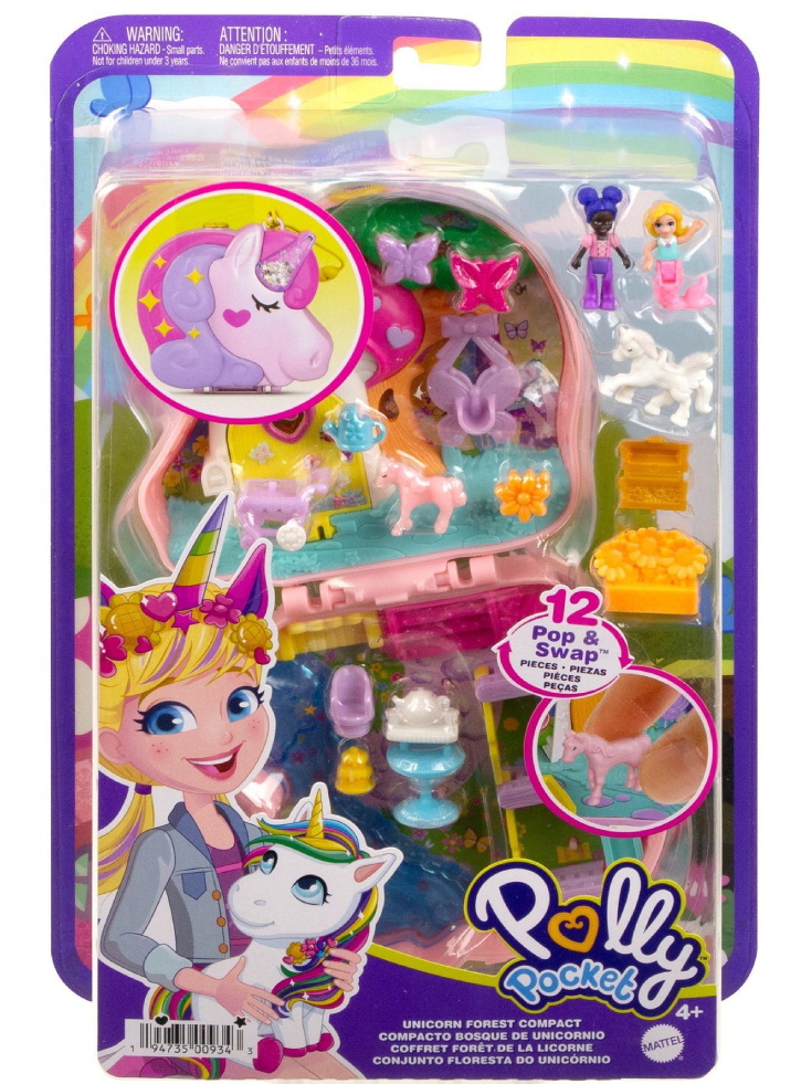 Set Polly Pocket Unicorn Forest Compact (HCG20)