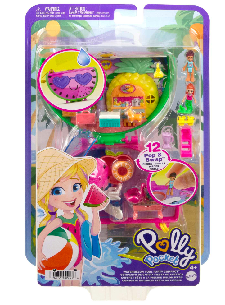 Set Polly Pocket Watermelon Pool Party Compact (HCG19)