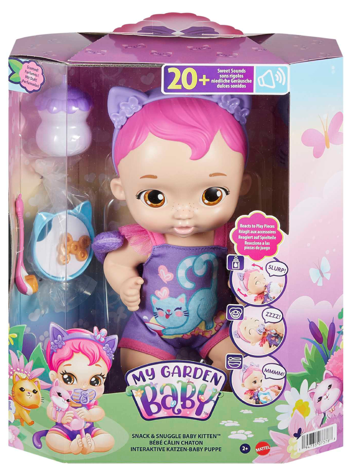 Papusa My Garden Baby Snack Snuggletm Baby Kitten Baby Pink (HHP28)