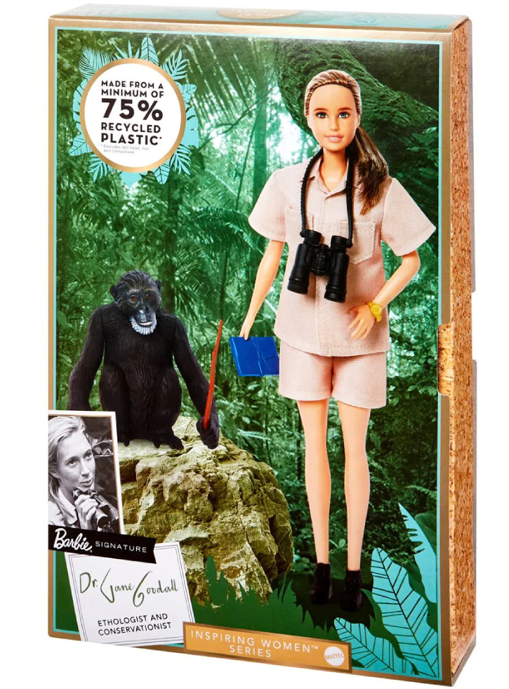 Papusa Barbie Signature Dr. Jane Goodall Ethologist and Conservationist (HCB82)