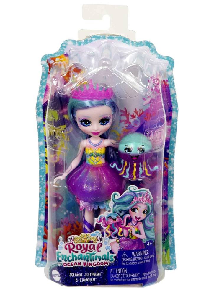 Papusa Royal Enchantimals Ocean Kingdom Jelanie Jellyfish Stingley (HFF34)