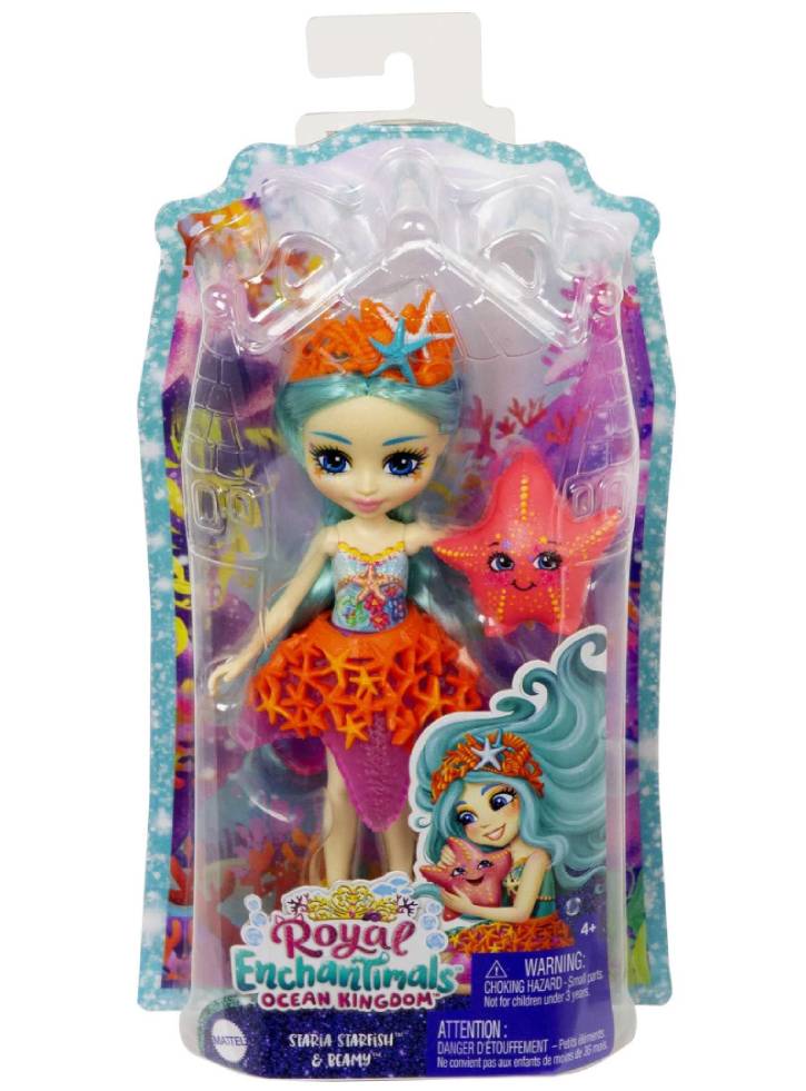 Papusa Royal Enchantimals Ocean Kingdom Staria Starfish Beamy (HCF69)