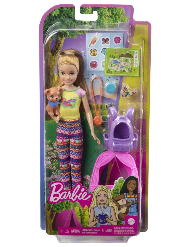 Papusa Barbie Camping Stacie Blonde & Tent (HDF70)