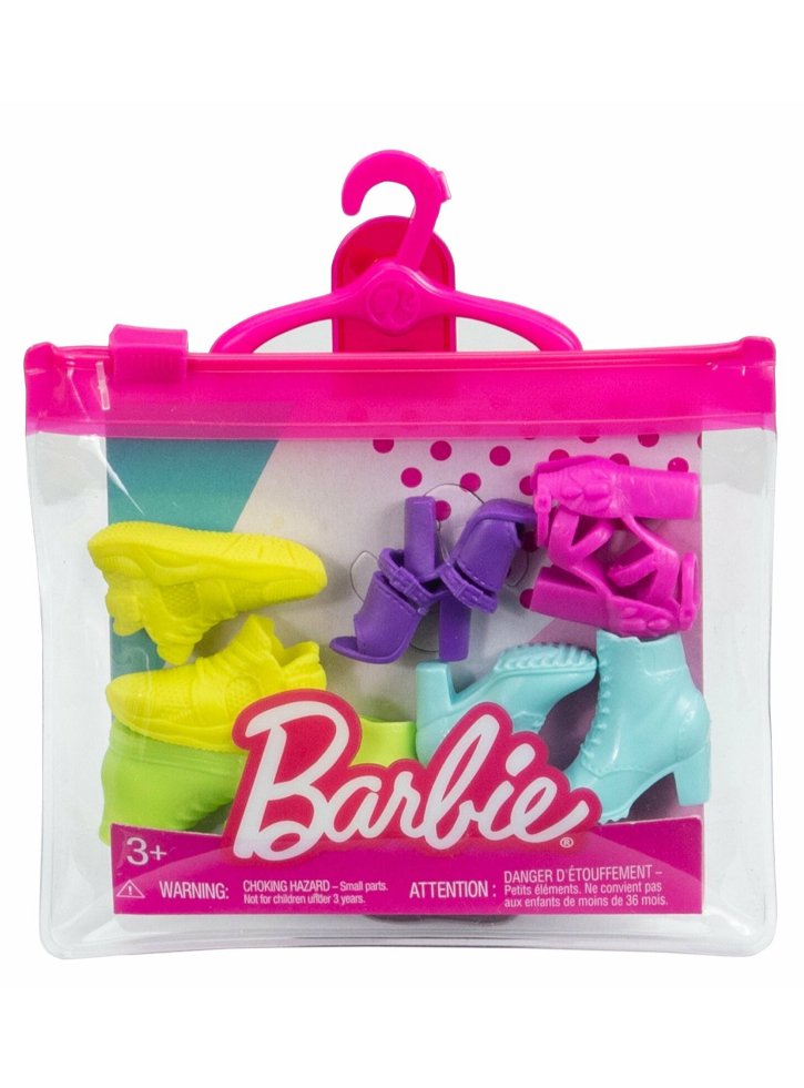Set Barbie Fashion 5 Pairs of Shoes in Different Colors Style (HBV30)