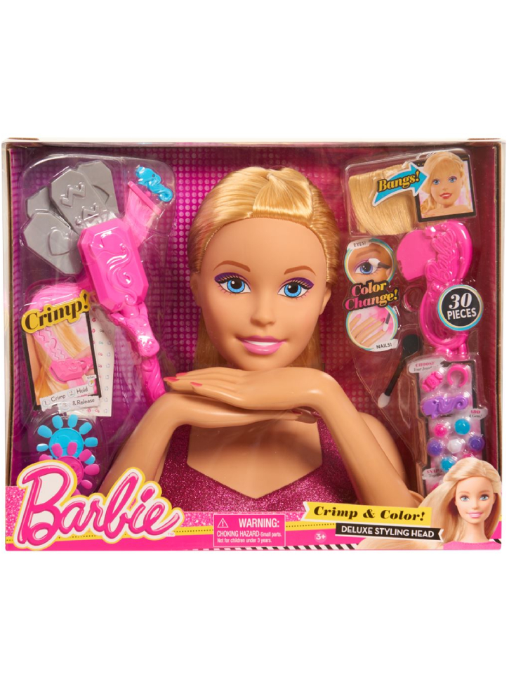Barbie Crimp Colour Deluxe Styling Head (BAR17000)