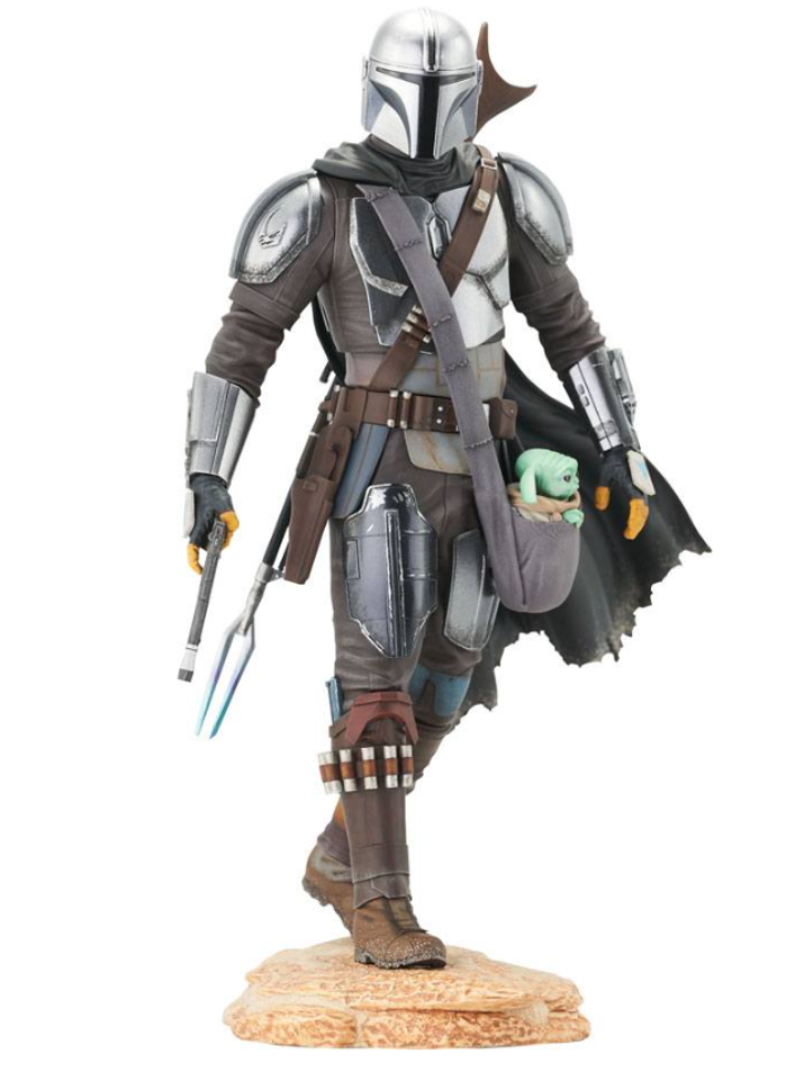 Figurina Diamond Premier Star Wars The Mandalorian Mando With Child (25cm)