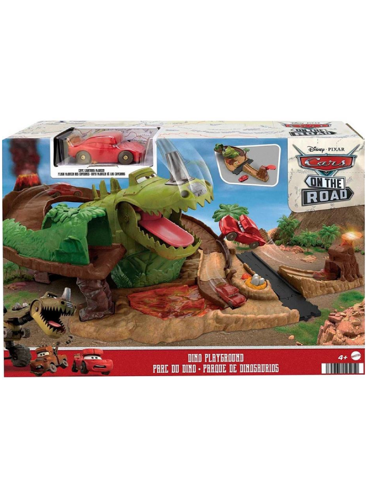 Set Disney Cars On The Road Dino & Cave Lightning McQueen (HMD74)