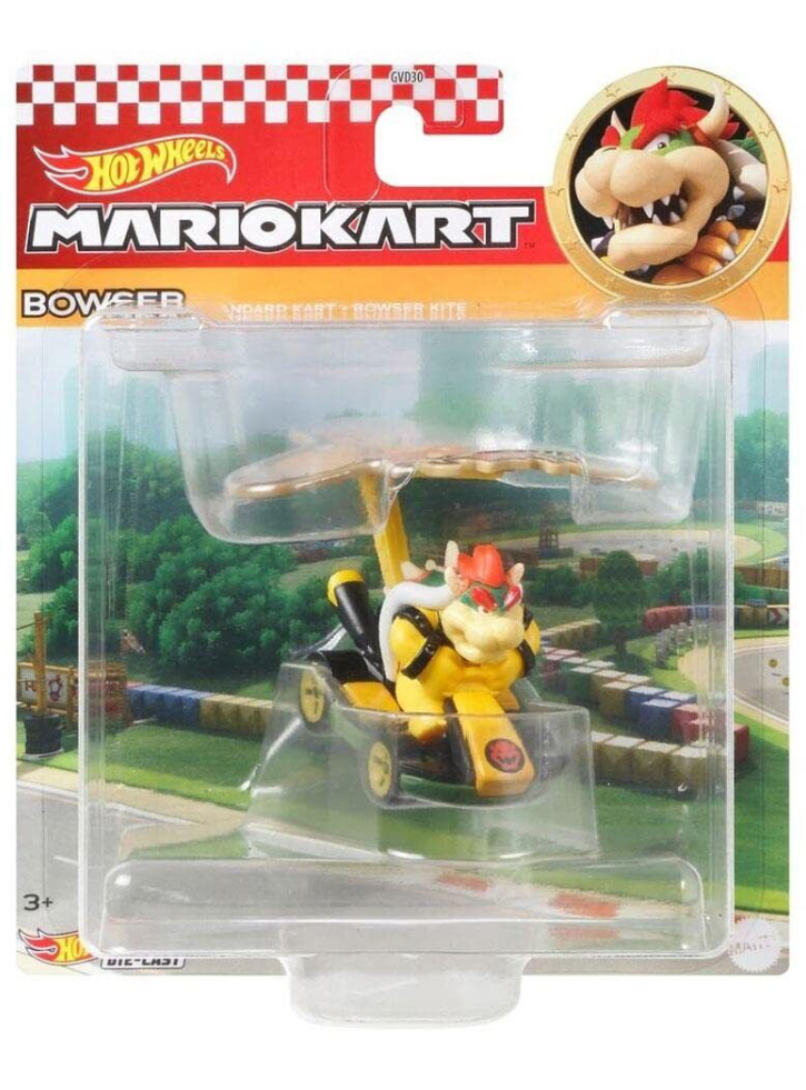 Hot Wheels Mario Kart Bowser Standard Kart + Bowser Kite (GVD33)