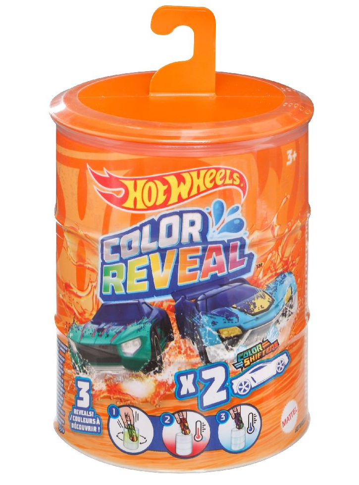 Set Hot Wheels Color Reveal Color Shifters Orange (HFD11)