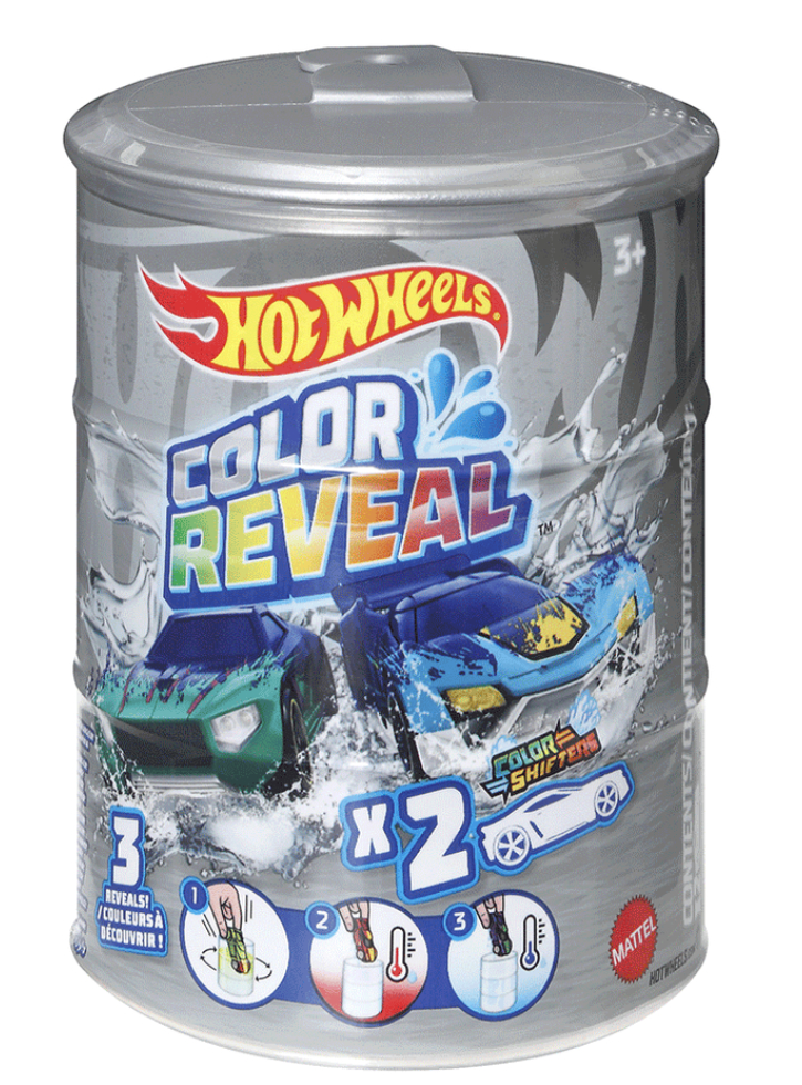 Set Hot Wheels Color Reveal Color Shifters Grey (HFD08)
