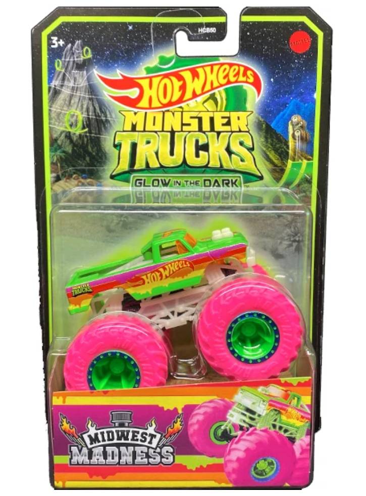 Hot Wheels Monster Trucks Glow in The Dark Midwest Madness (HCB54)