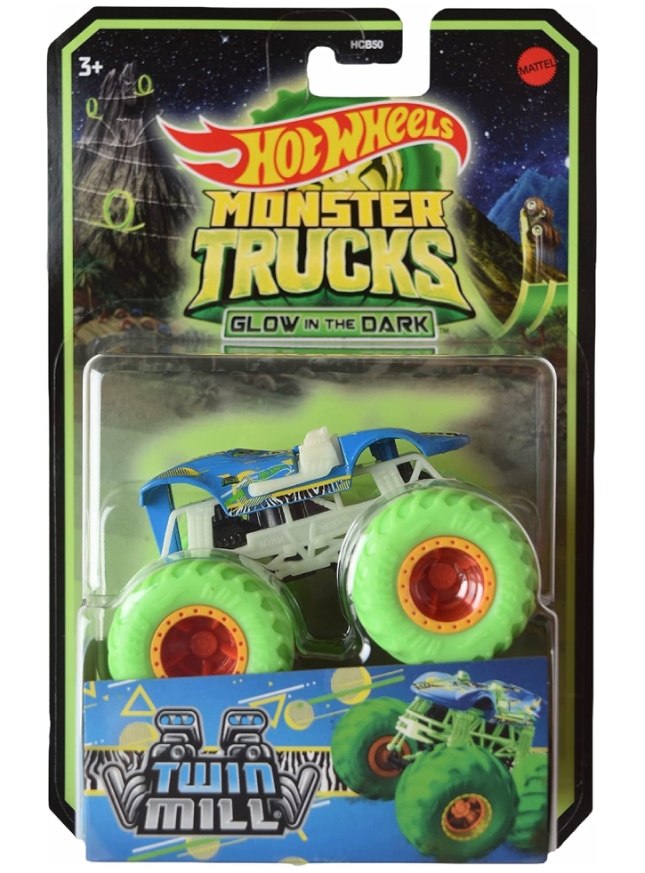 Hot Wheels Monster Trucks Glow in The Dark Twin Mill (HCB52)