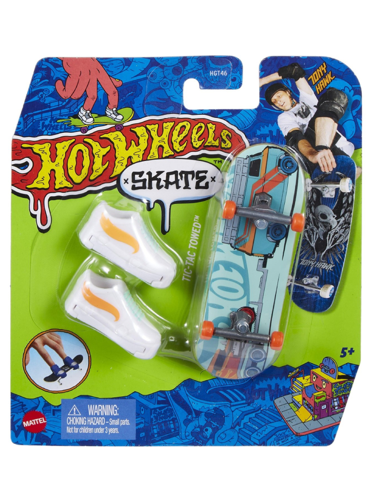 Hot Wheels Skate Fingerboard & Shoes Tony Hawk Tic-Tac Towed (HNG22)