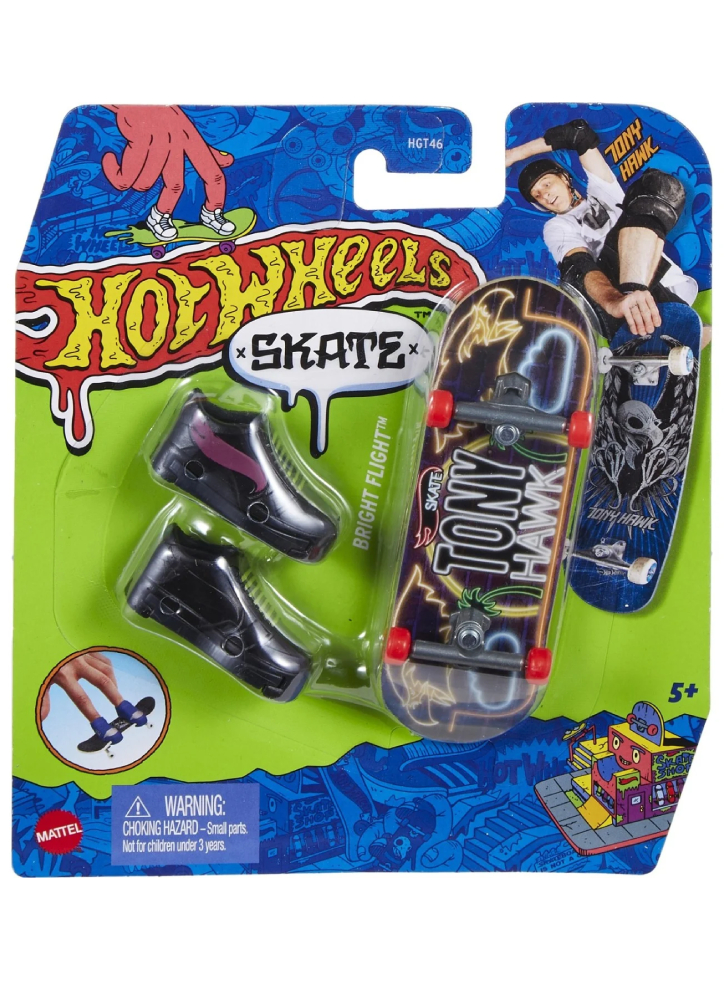 Hot Wheels Skate Fingerboard & Shoes Tony Hawk Bright Flight (HNG30)