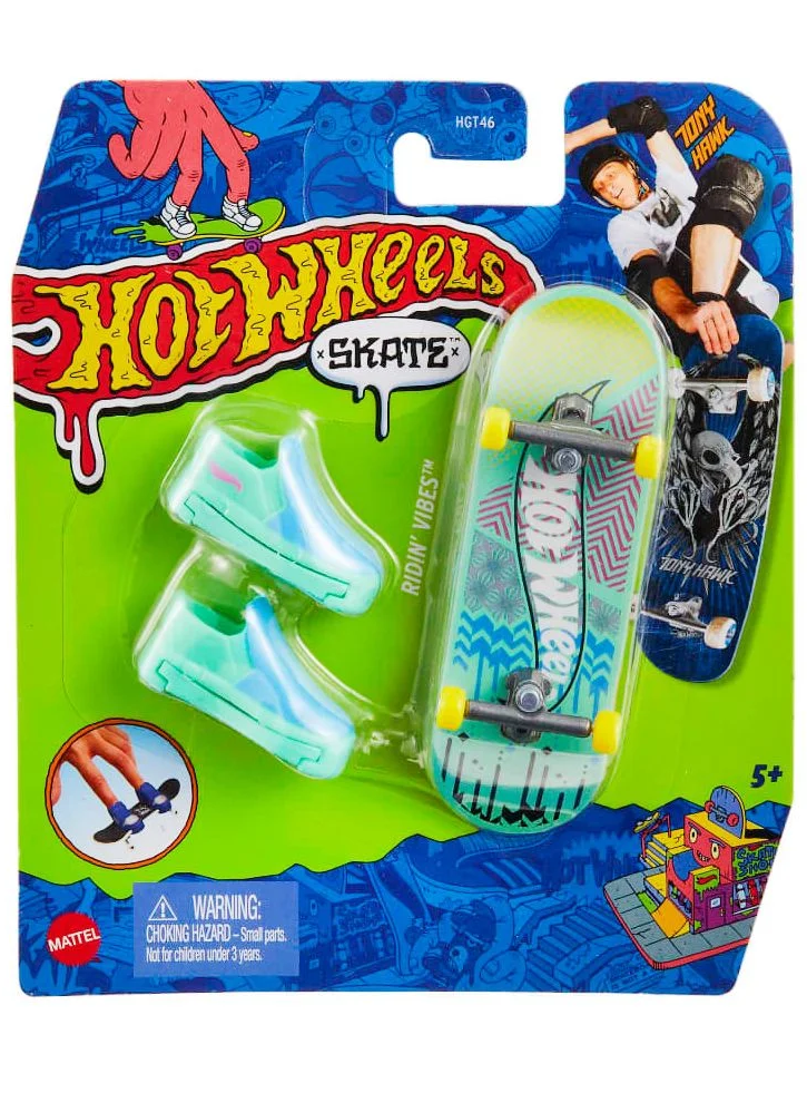 Hot Wheels Skate Fingerboard & Shoes Challenge Accepted Ridin Vibes (HGT54)