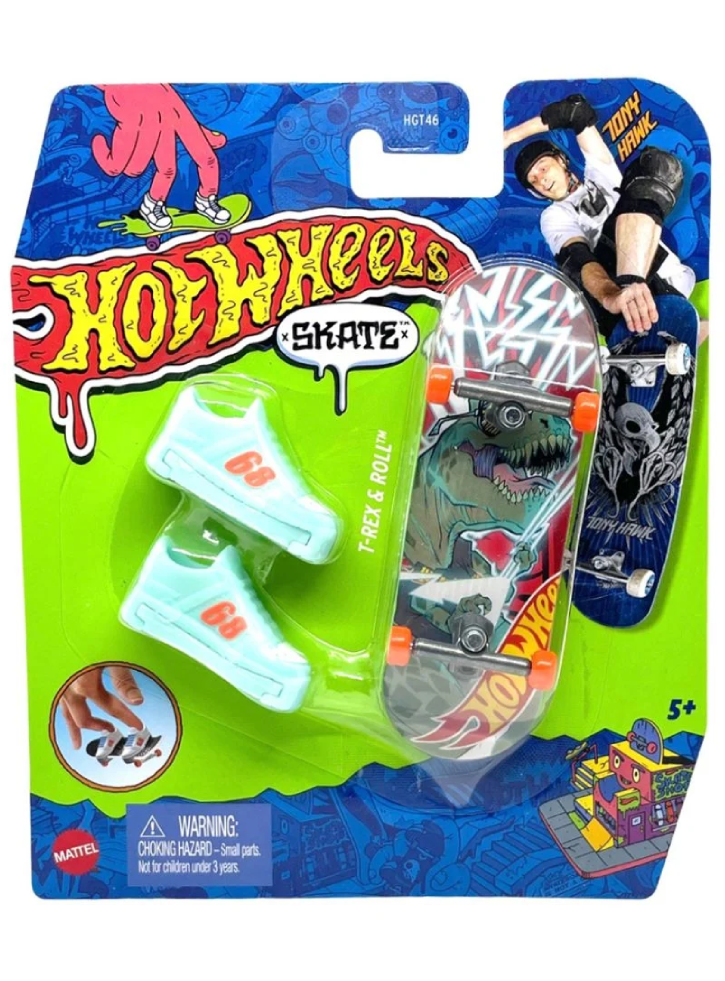 Hot Wheels Skate Fingerboard & Shoes Challenge Accepted T-Rex Roll (HGT60)
