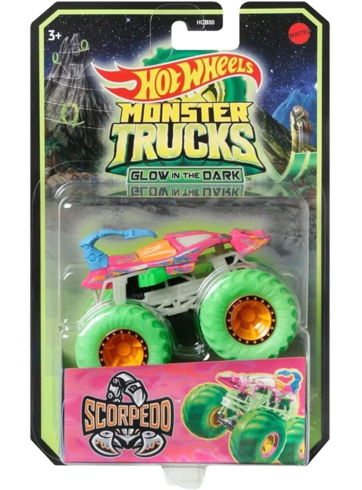 Hot Wheels Monster Trucks Glow in The Dark Scorpedo (HGD10)