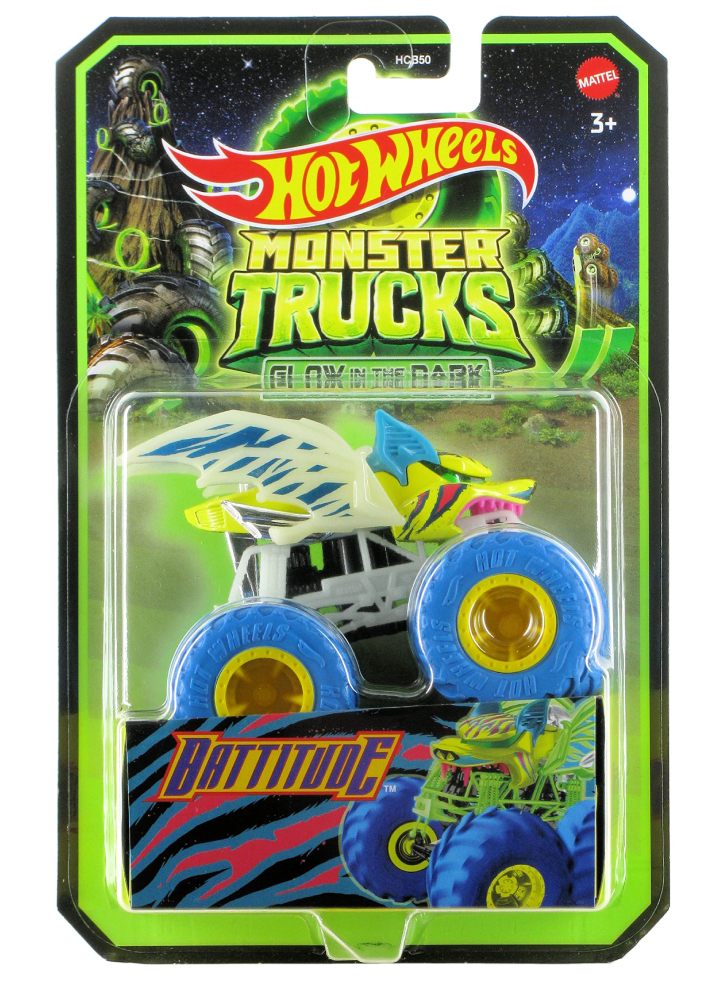 Hot Wheels Monster Trucks Glow in The Dark Battitude (HMH30)