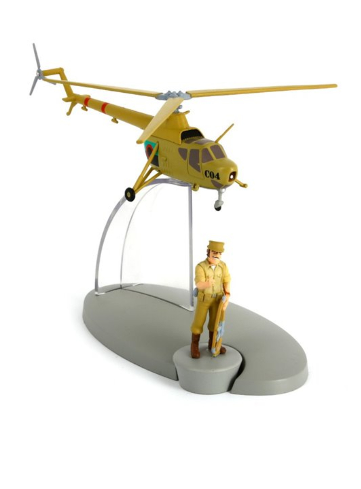Figurina Tintin Alcazar & Helicopter