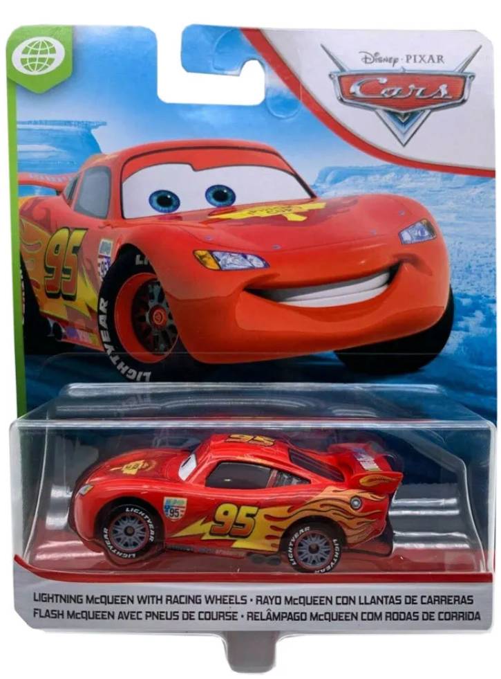Masina Disney Cars 3 Die Cast Lightning McQueen with Racing Wheels (FLM20)