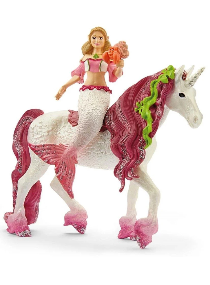 Schleich Mermaid Feya on underwater unicorn (70593)