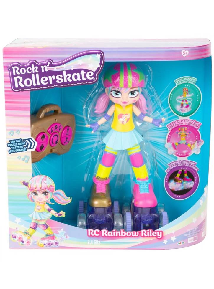 Papusa Rock N Rollerskate Rainbow Riley (712034)