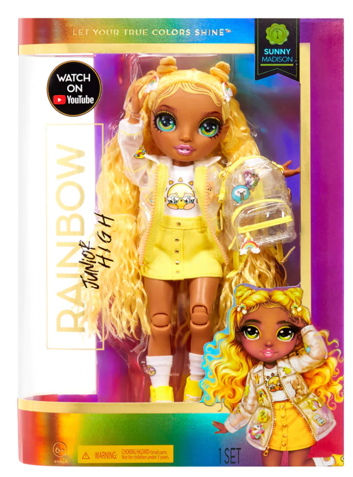Papusa Rainbow High Junior High Fashion Sunny Madison (Yellow) (579977)